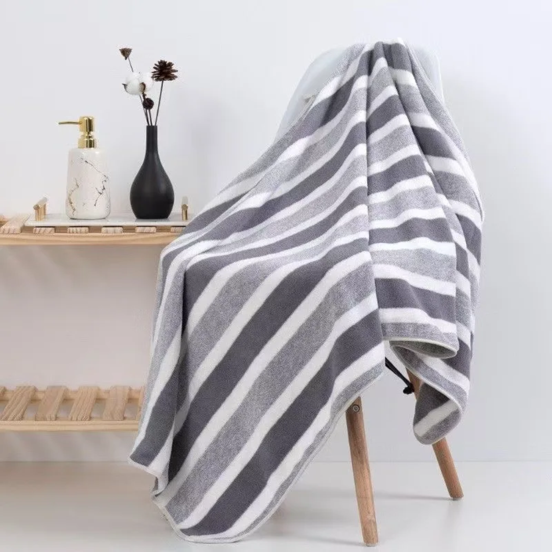 Striped Soft Velvet Towel