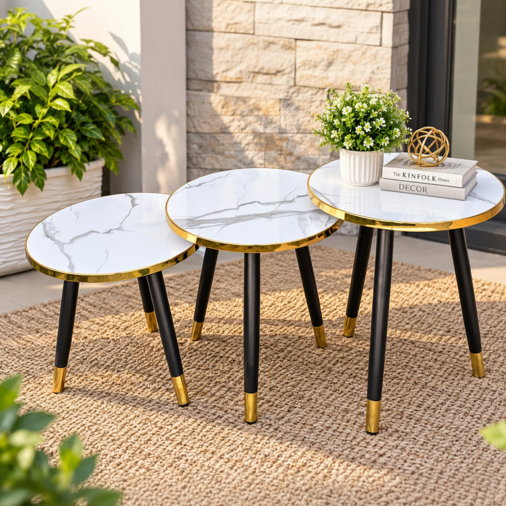 3 in 1 Executive Marble Table