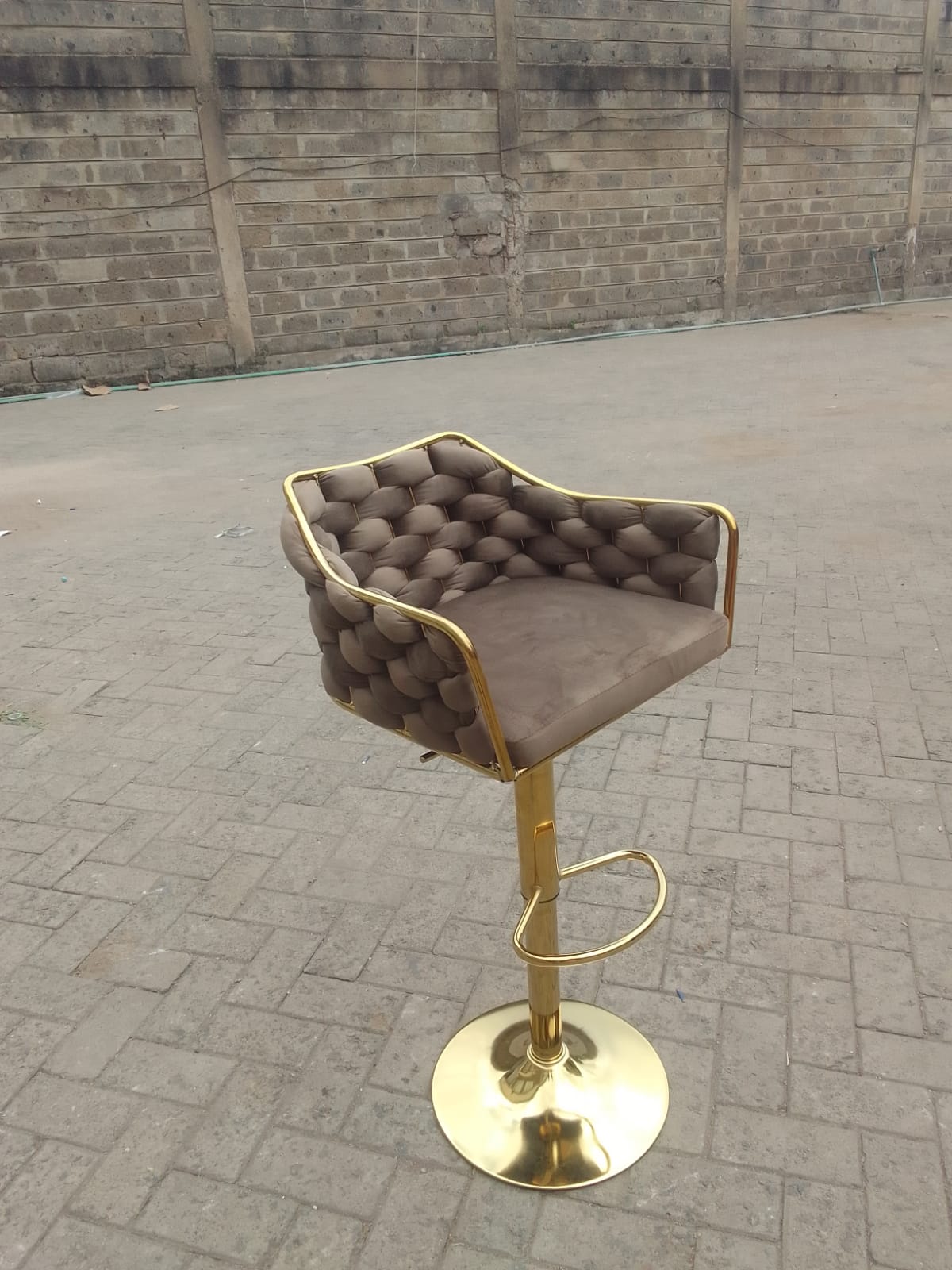 Bar Stools with Gold Details