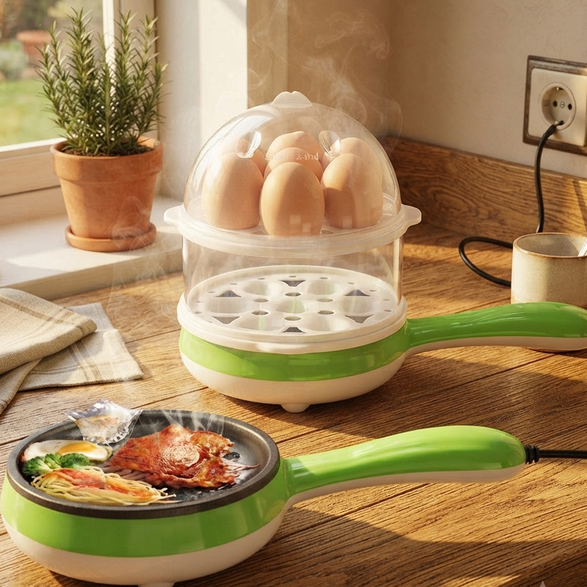 Electric Double Layer Egg Boiler