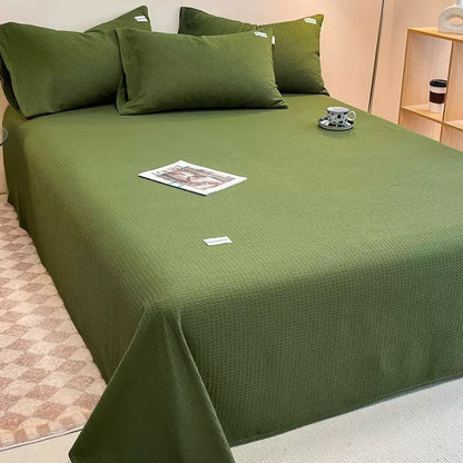 Waffle Bed Coverlet Set With Pillowcases