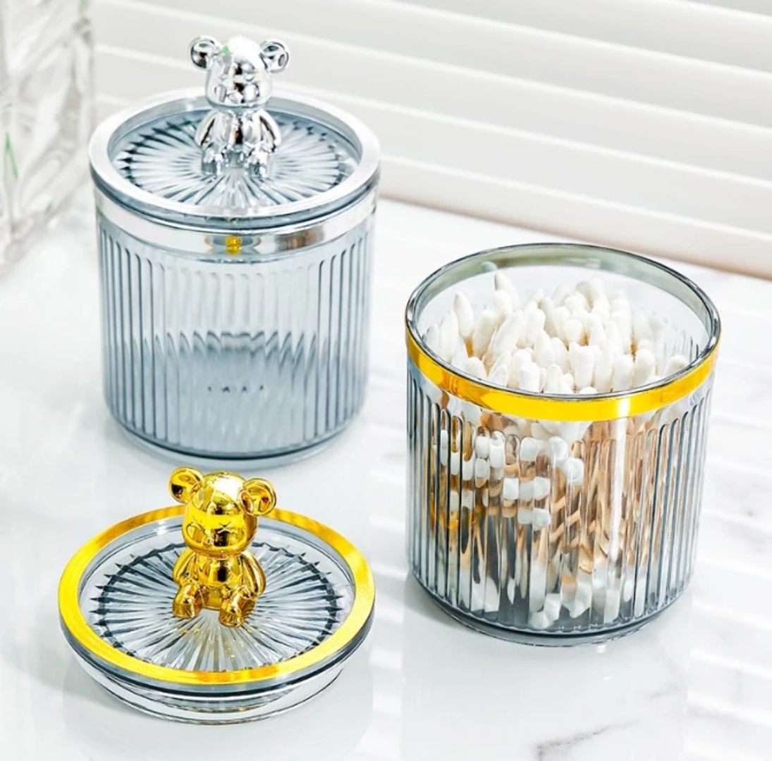 Cute Bear Cotton Swab Storage Box
