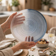 6Pcs Smoky Ombre Glass Plate Set