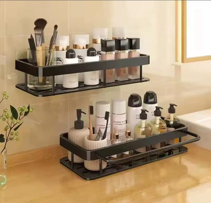 2pcs Aluminum Shelf with Towel Holder