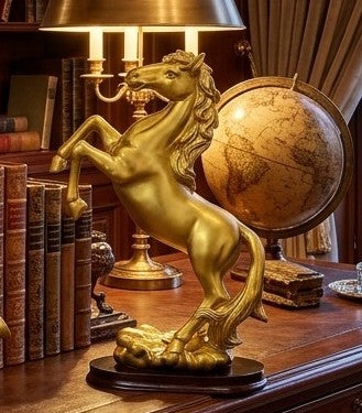 Gold Decorative Horse Sculpture