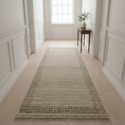 Oriental Weavers Kemet Bordered Linear Corridor Runner Rug - Beige Brown Tribal Border Fringe KBORIE229 #2