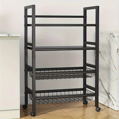 Multi-Layer Metallic Kitchen Storage Rack
