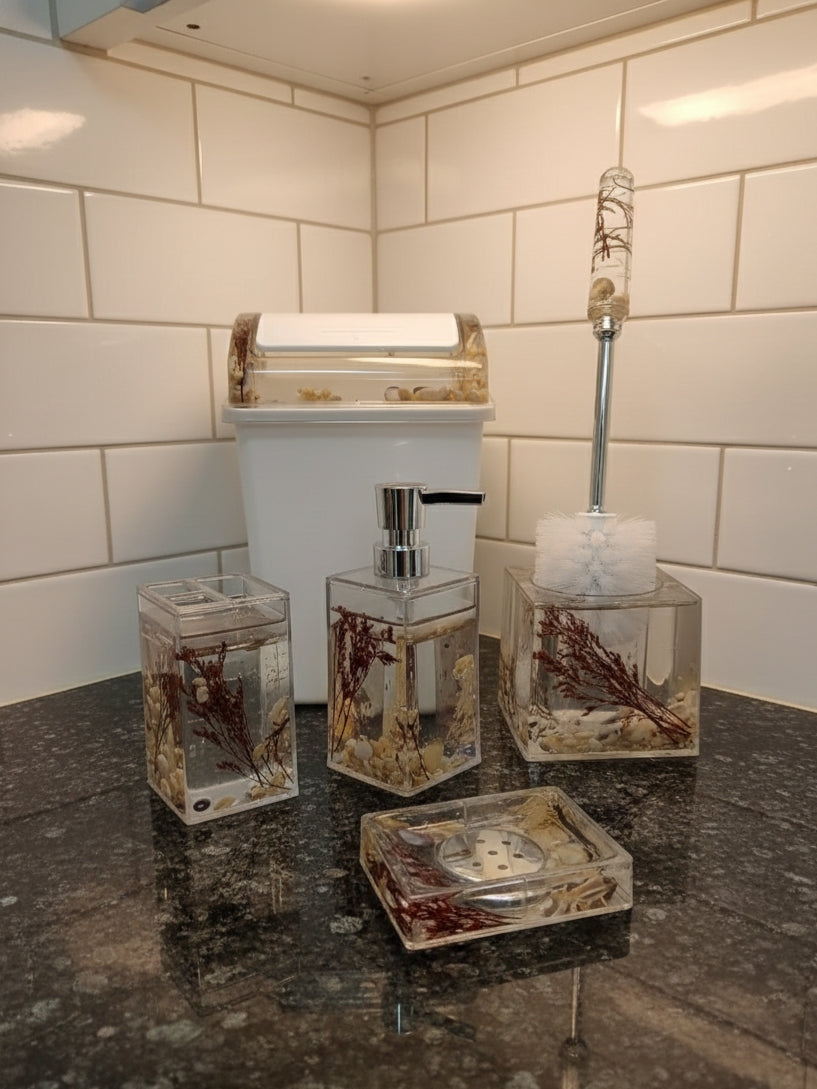 6 in 1 Acrylic Bathroom Accessories Set