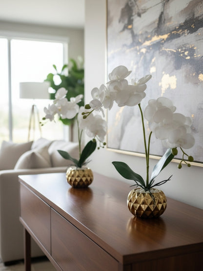 Mini Ceramic Vase With Orchid Flowers