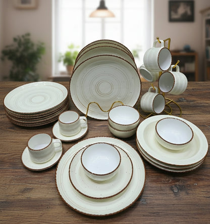 36-Piece European Kiln Porcelain Dinner Set