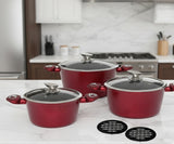 6Pcs Sufuria Set With Lids