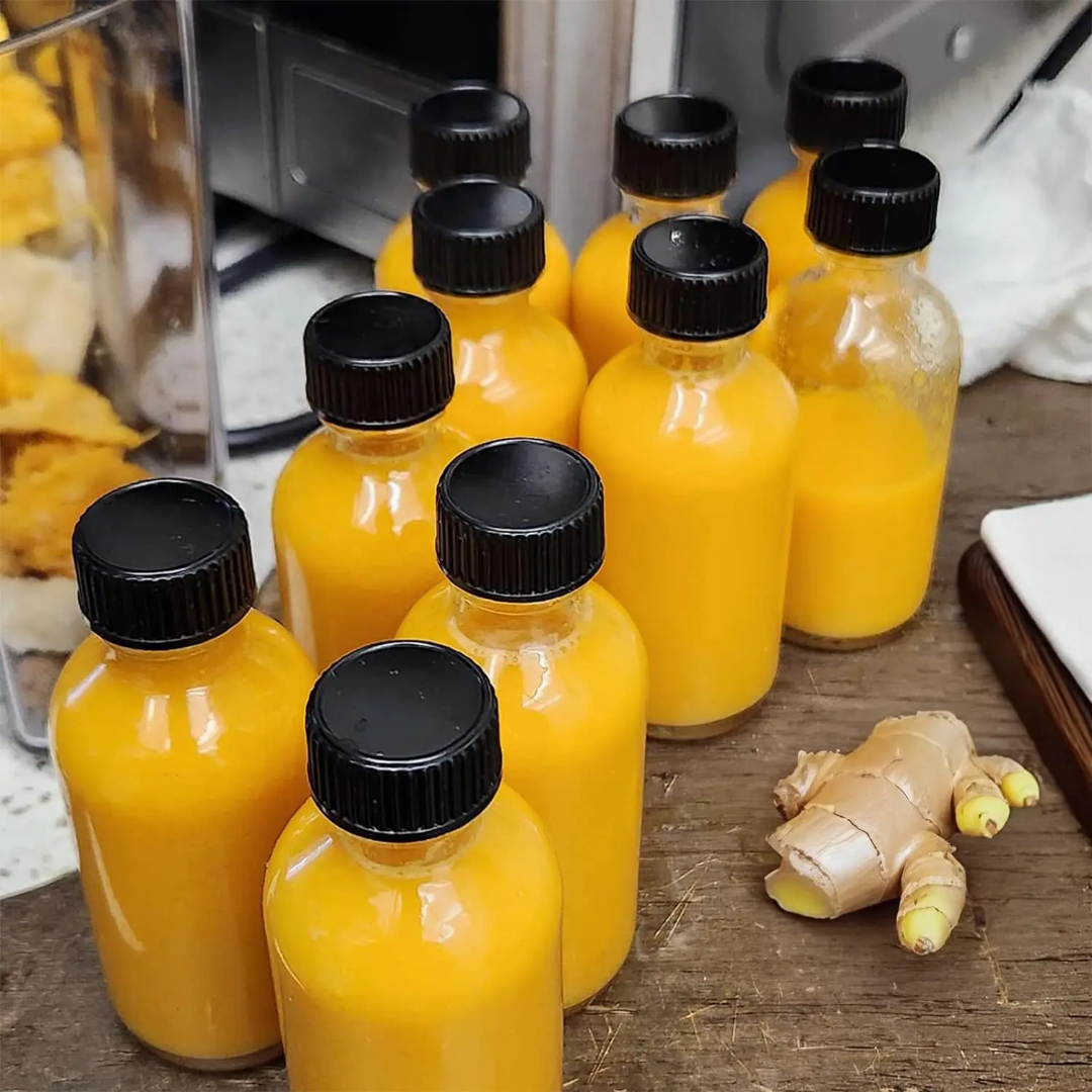 6 Gingershots Glass Bottles