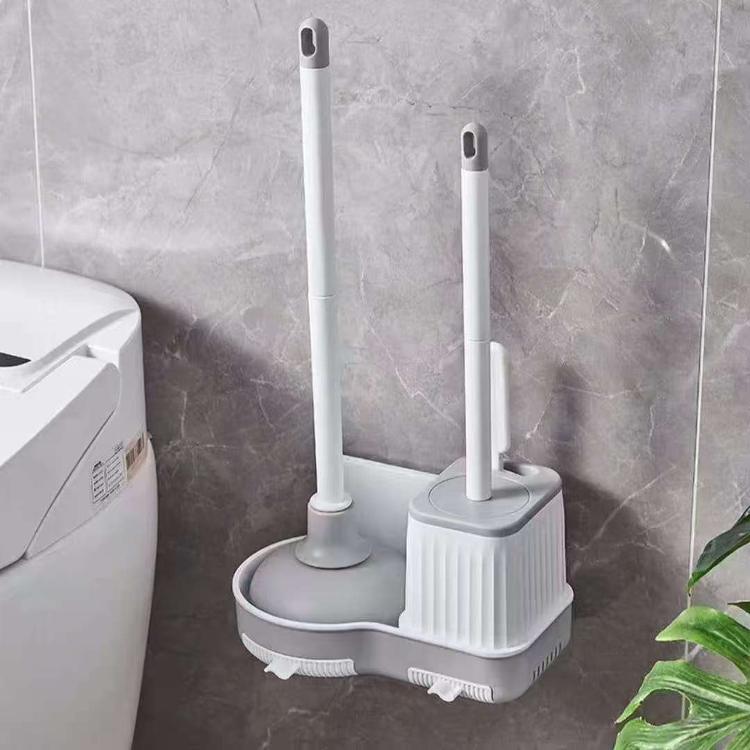 3 In 1 Toilet Brush & Plunger Set