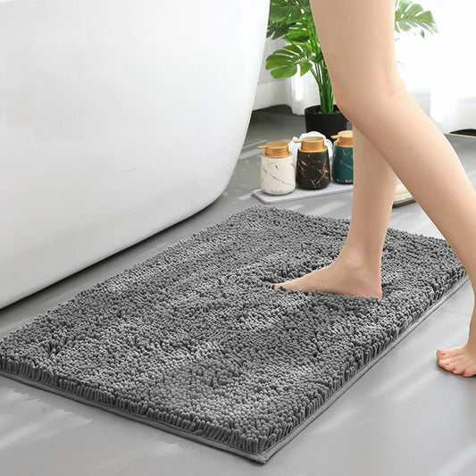 Finger print design door mat, size 50 × 80 cm, anti-slip and durable.