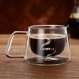 2pcs Double Wall Glass Coffee Mug