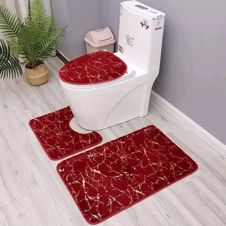 3 In 1 Toilet Mat Set