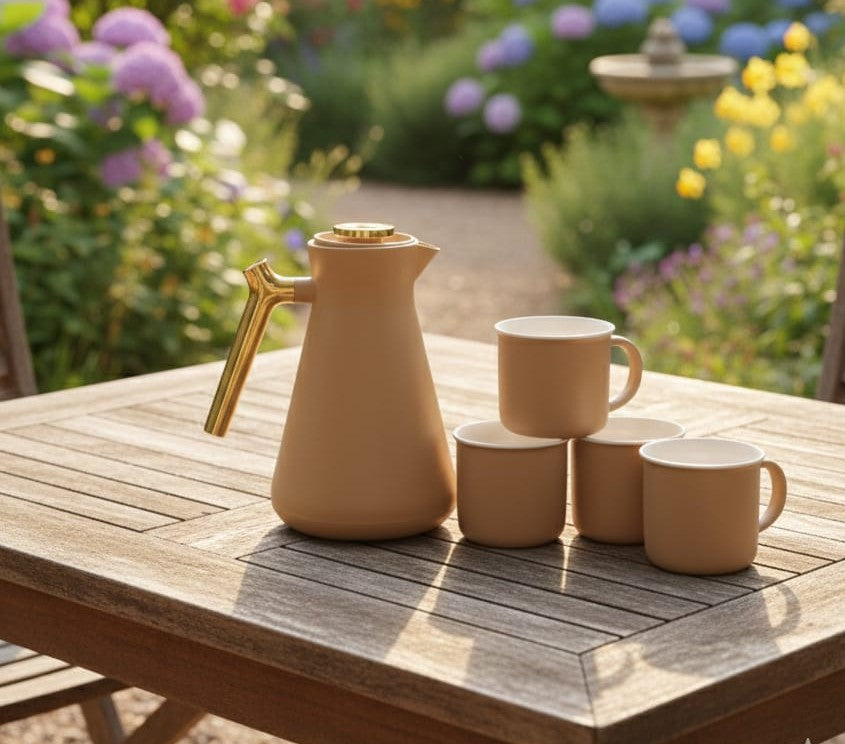 6pc Breakfast Set with Flask