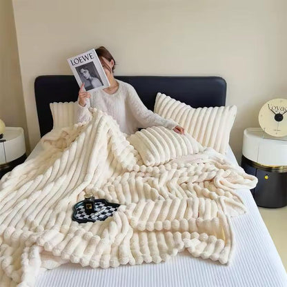 Heavy Warm Fleece Throw Blanket