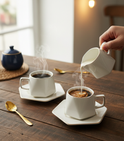 12-piece Cup and saucer set in a gift box available in multiple themes.