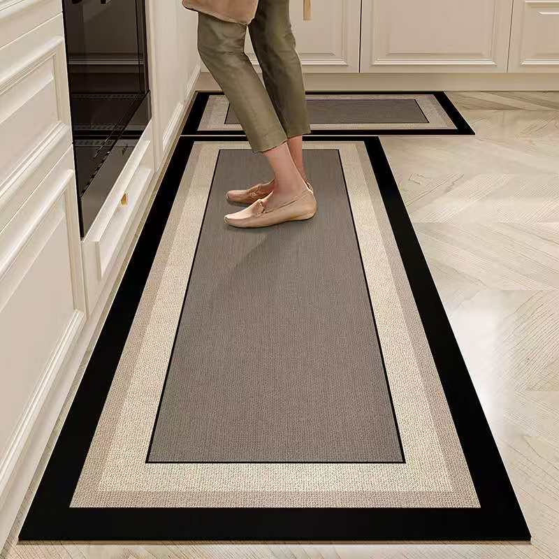 2 in 1 Rubber Bottom Anti Slip Kitchen Mats
