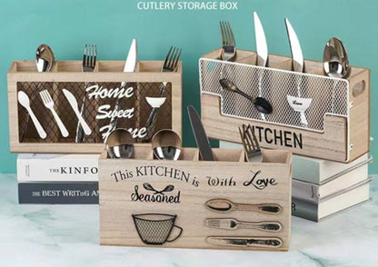 Wooden Utensils Holder