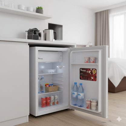 90L Single Door Direct Cool Fridge with Lock & Glass Shelf – RF/214