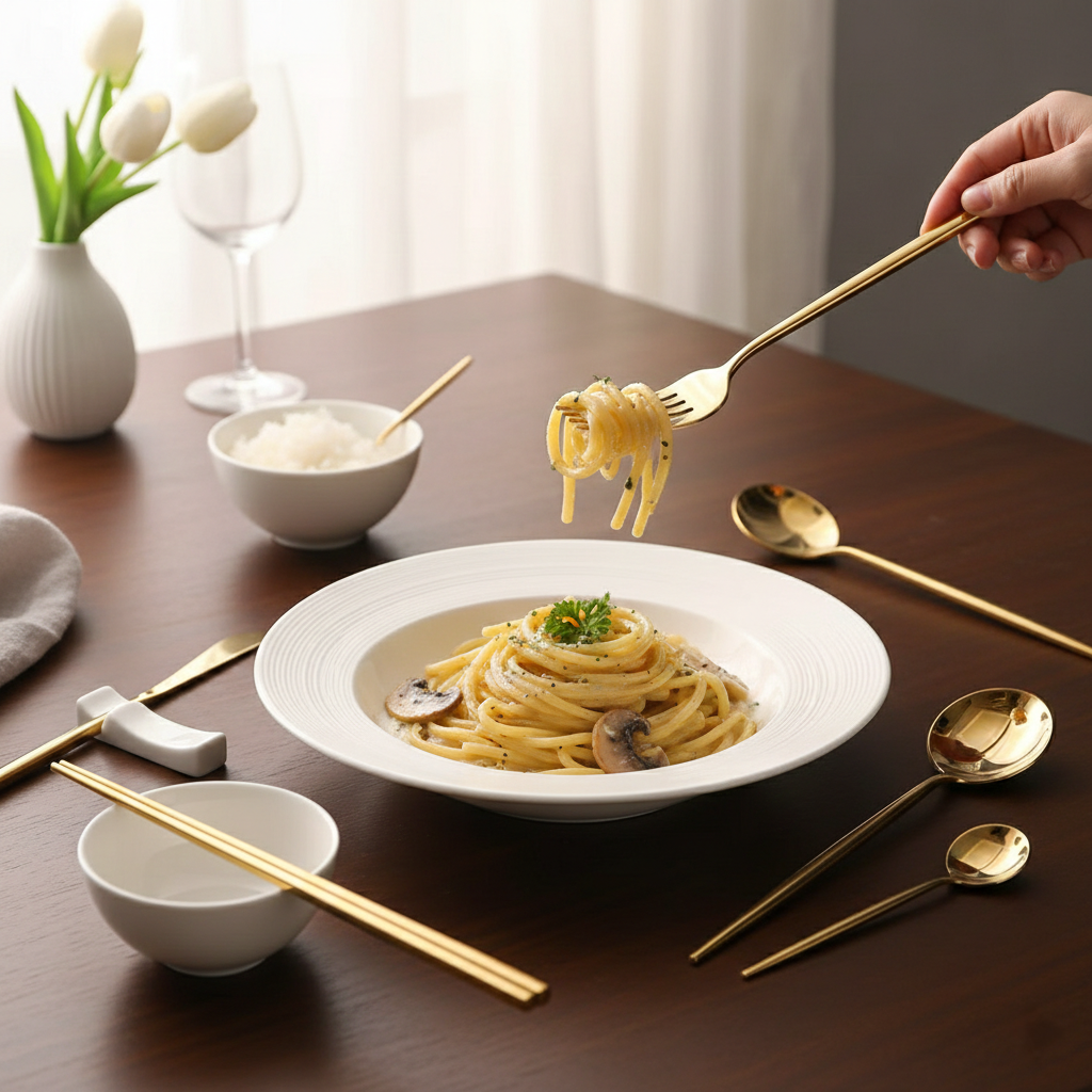Cutlery Set – Gold Matte Finish