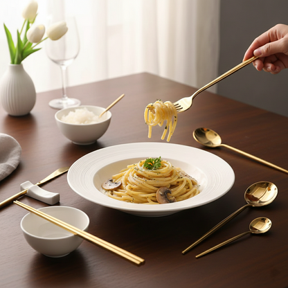 Cutlery Set – Gold Matte Finish