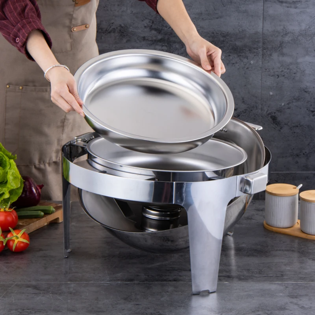 Round Roll Top Chafing Dish