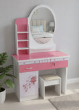 Dressing Table With Mirror And Spacious Drawers