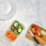 2 Grid Microwave Glass Lunch Box