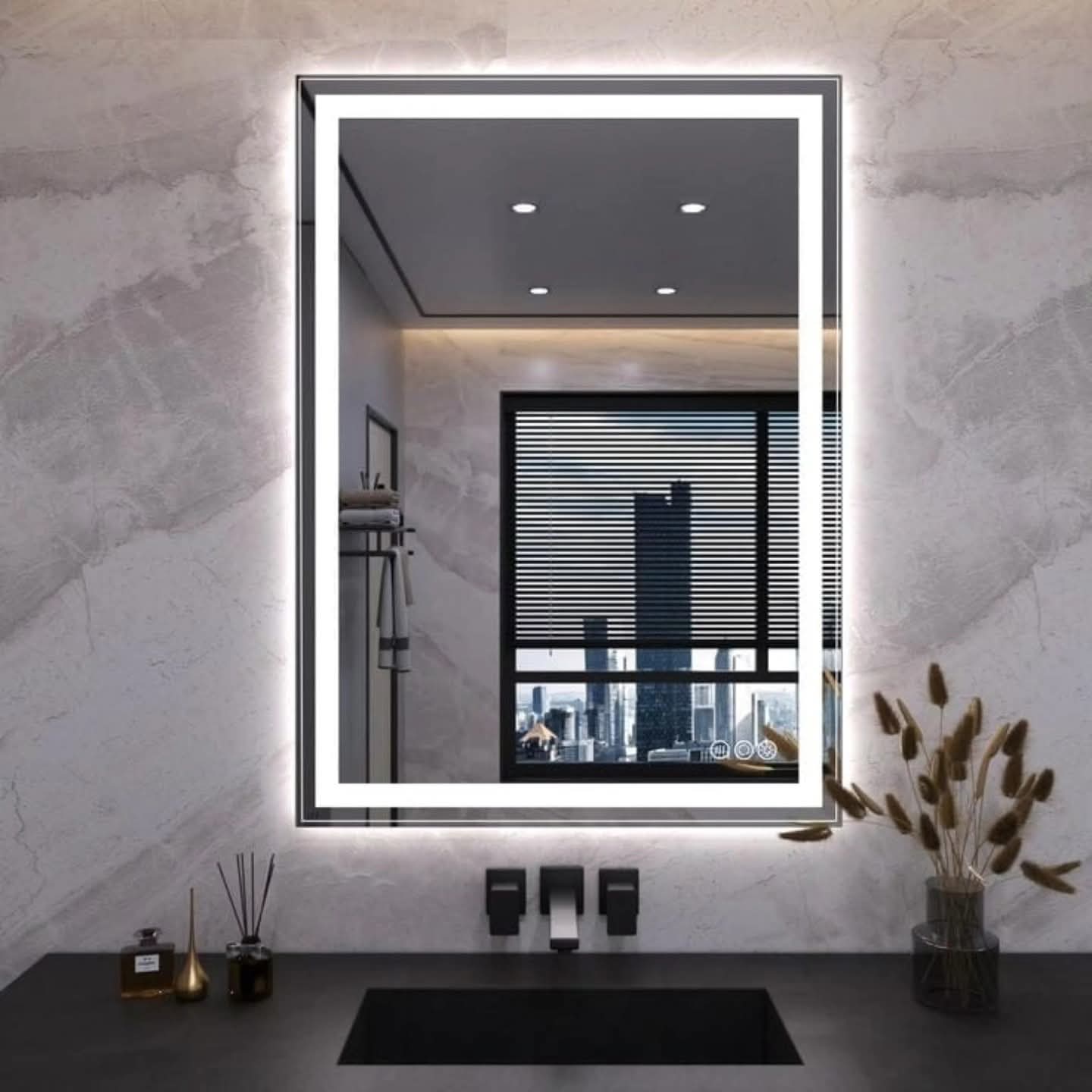 LED Mirror With Touch Control 60x80cm