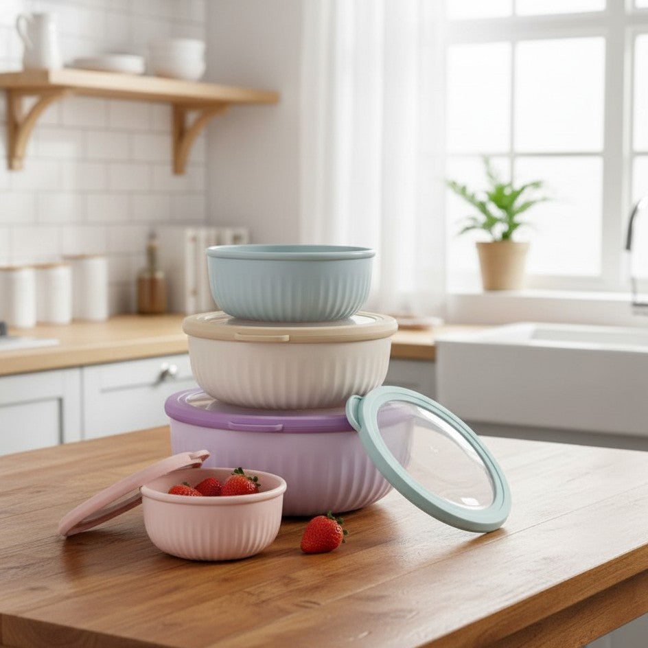 4 In 1 Stackable Salad Bowls