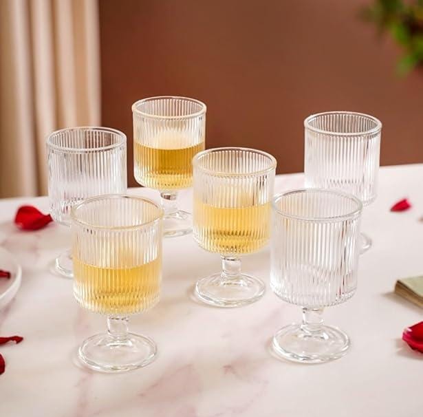 6Pc Multifunctional Glass Cup Set 180 ml
