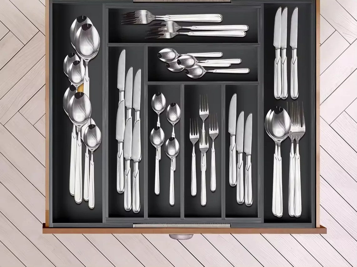 Multifunctional Bamboo Drawer Organizer