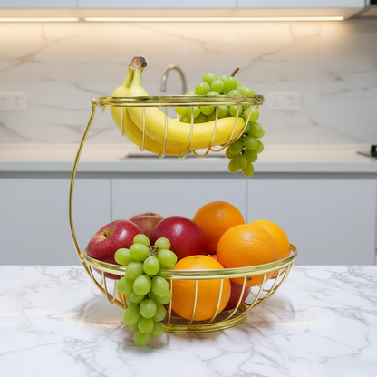 Double Gold Fruit Holder