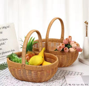 3 in 1 rattan multifunctional storage basket for vegetables, flowers, groceries and picnics - available in Nairobi, Kenya