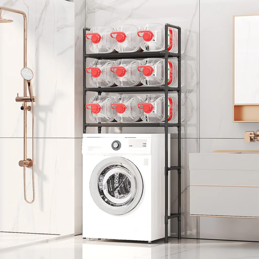 Detachable Metallic Frame 3 Layer Washing Machine Rack