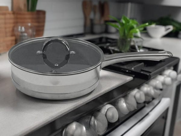 12Pcs Stainless Steel Cookware Set With Glass Lids