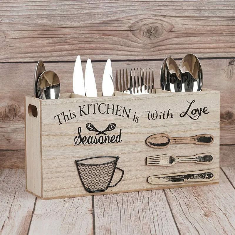 Wooden Utensils Holder
