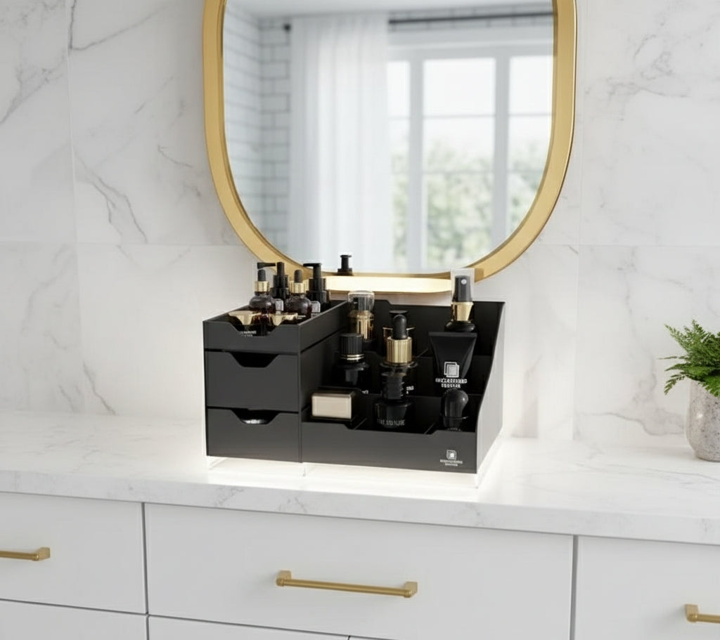 Desktop Cosmetic And Cologne Organizer