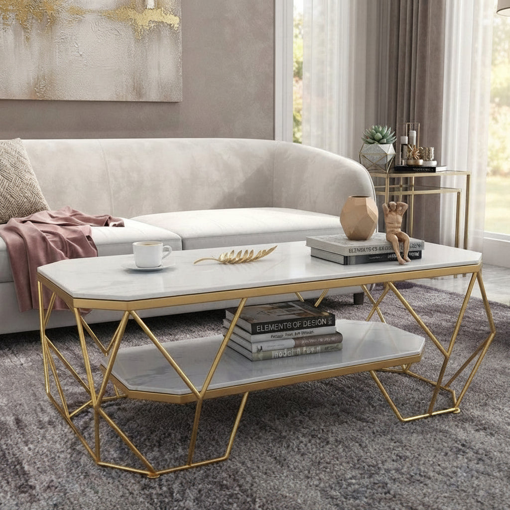 Double Layer Glass Coffee Table