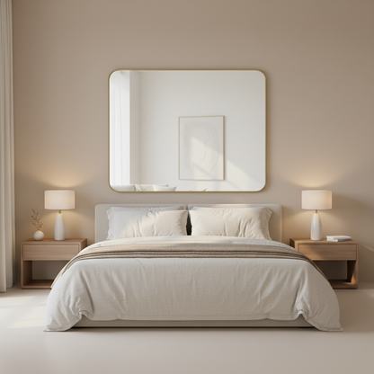 Unbreakable rectangular wall mirror 60cm x 80cm.
