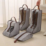 4-piece shoe storage bag set with zipper and handles, dustproof and hangable organizer for boots and shoes