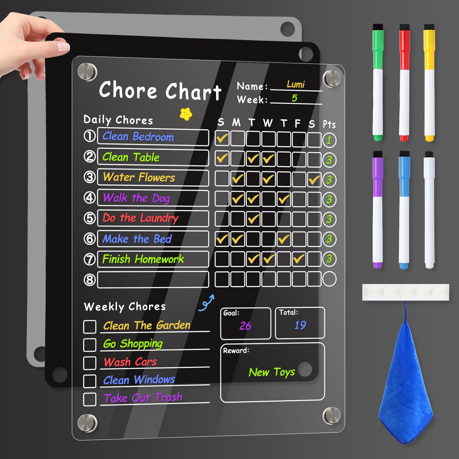 Magnetic Chores Planner Board