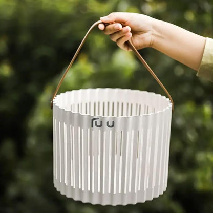 Waterproof laundry hamper basket with handles in grey and white colors, large capacity clothes storage