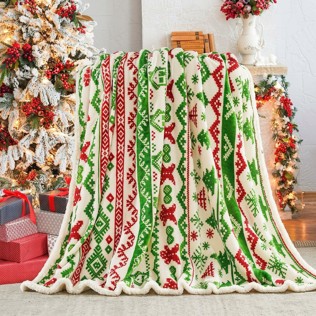 150 × 200cm Christmas Fluffy Blanket