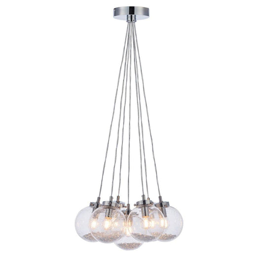 6 Light Opal Sputnik Chandelier