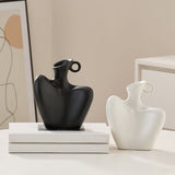 Human collarbone ceramic vase