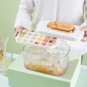 Multilayer 48-Grid Ice Cube Tray Box with Top Press Cover & Shovel